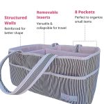 Lily Miles Baby Diaper Caddy - Large Organizer Tote Bag for Infant Boy or Girl - Baby Shower Basket - Nursery Must Haves - Registry Favorites - Collapsible Newborn Caddie Car Travel - Image 7